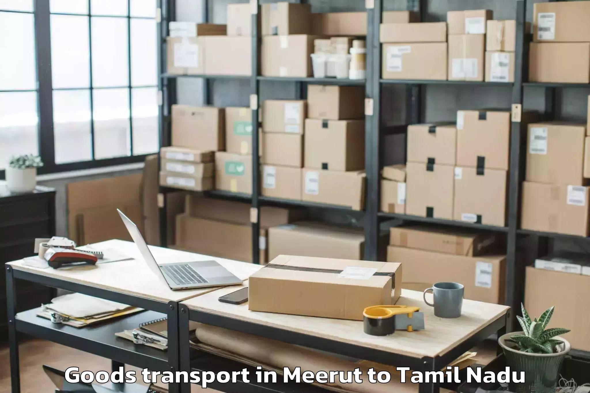 Affordable Meerut to Anna University Chennai Goods Transport